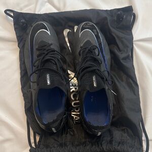 Nike Mercurial Black and Blue Athletic Shoes